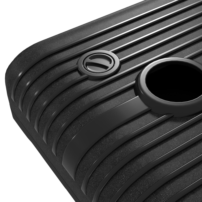 Baza  pentru Umbrela de Gradina Umpluta cu Apa si Nisip 70-90 kg, Roti si Maner din HDPE, 80x60 cm, Negru [9]