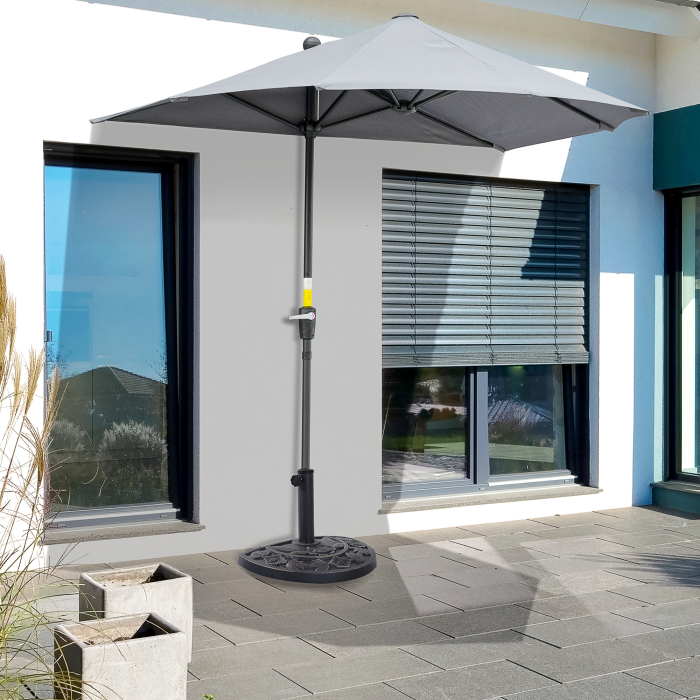  Baza pentru Umbrela de Soare in Rasina Reglabila cu Manivela 9 kg 50x31x32cm [2]