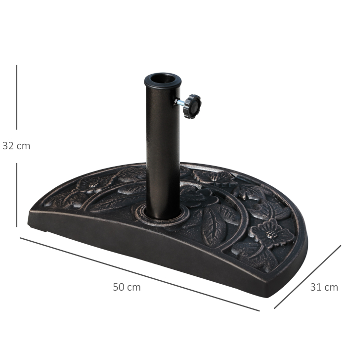  Baza pentru Umbrela de Soare in Rasina Reglabila cu Manivela 9 kg 50x31x32cm [3]