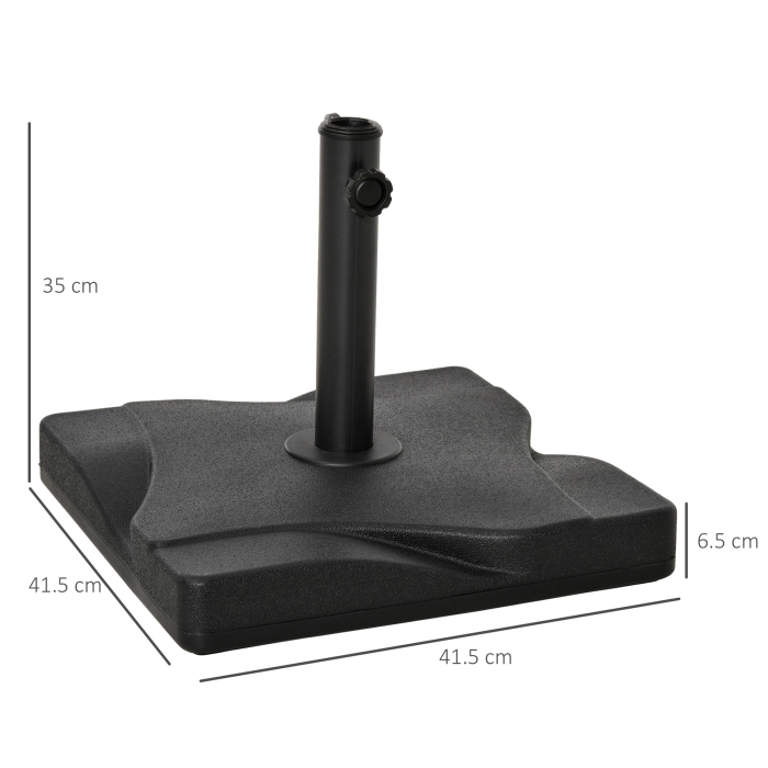  Baza pentru Umbrela din Plastic de 20 kg pentru Stalpi de 35-38-48 mm, 41,5x41,5x35cm [3]