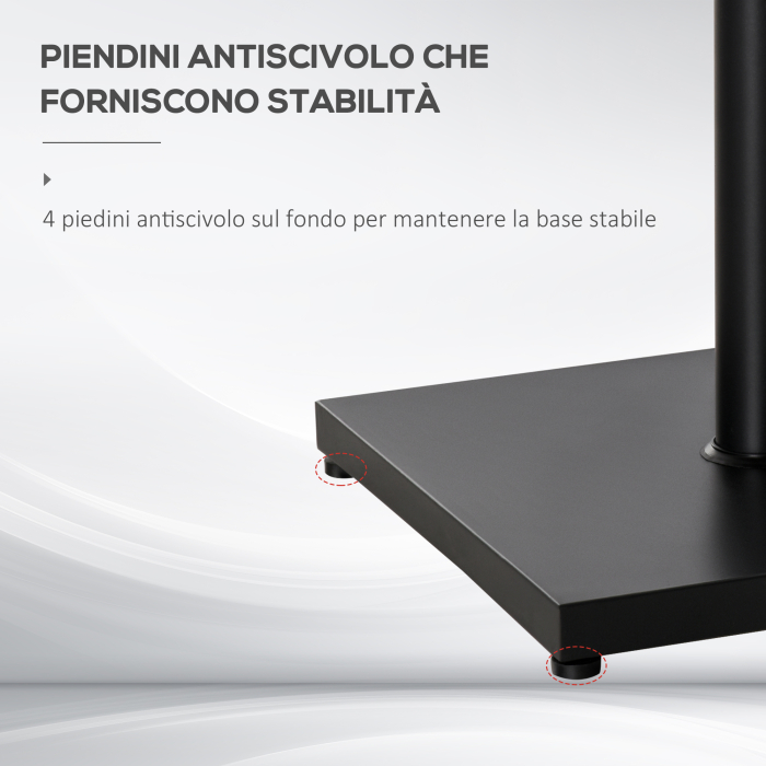  Baza pentru Umbrela Patrata Greutate 18kg pentru Stalpi de Φ3/3.5/3.8, 45x45x39cm, Negru [6]