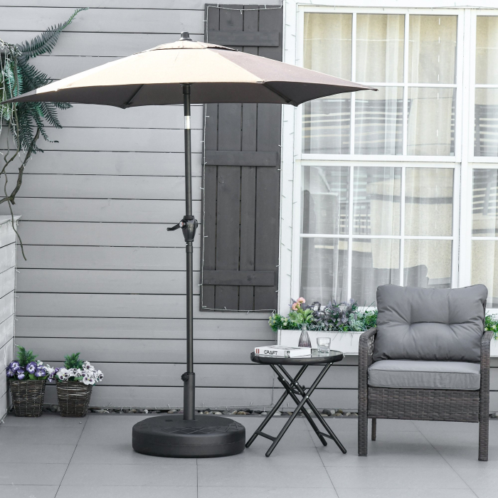  Baza pentru umbrela rotunda Φ55cm din plastic de 30kg pentru stalpi de 38-48mm negru [2]