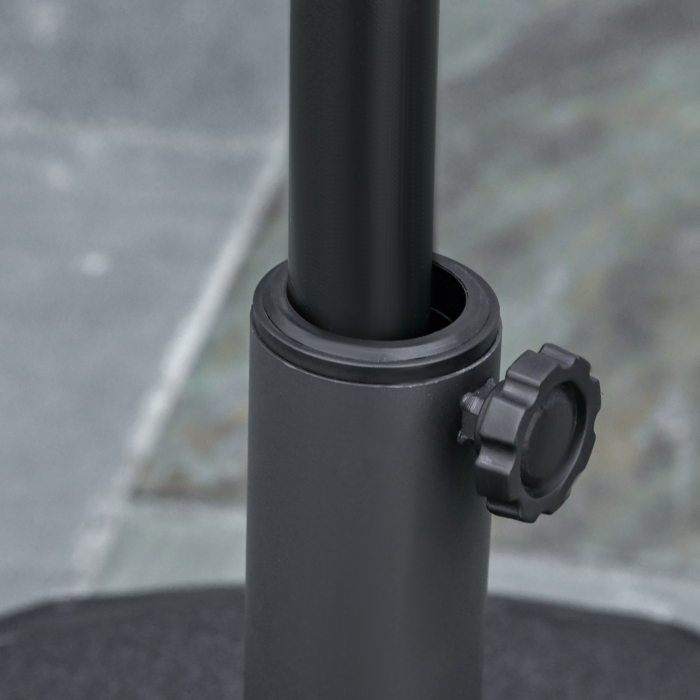  Baza pentru umbrela rotunda Φ55cm din plastic de 30kg pentru stalpi de 38-48mm negru [9]