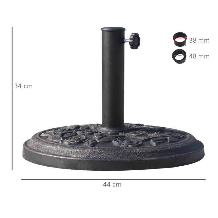  Baza pentru Umbrela Rotunda in Rasina, Bronz Φ44x33cm [3]