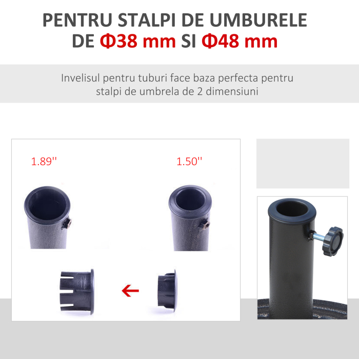  Baza pentru Umbrela Rotunda in Rasina, Bronz Φ44x33cm [6]