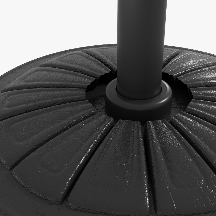  Baza Rotunda pentru Umbrela Ø43cm, 13kg din Ciment pentru Stalpi de 38mm si 48mm, Negru [7]