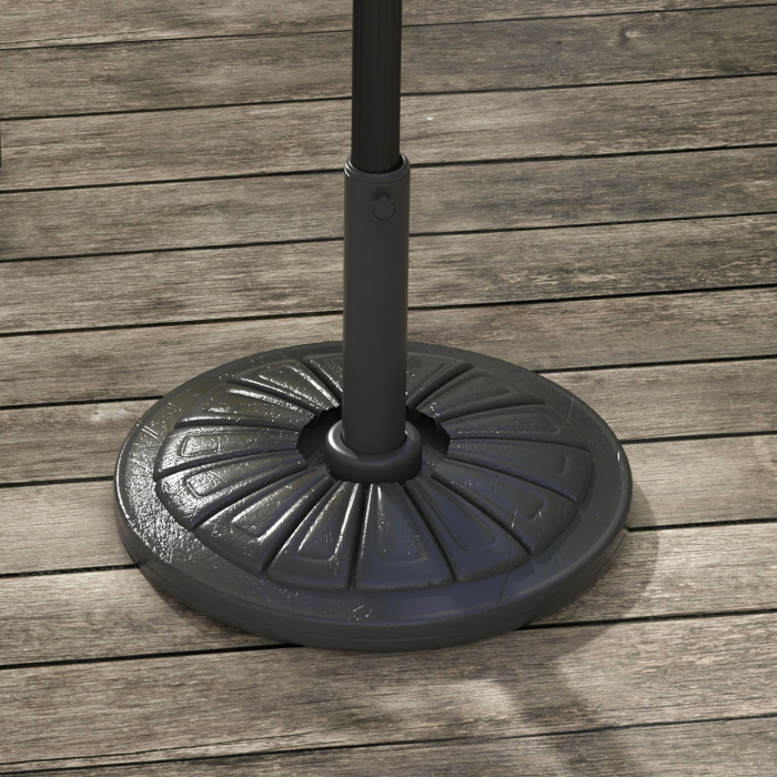  Baza Rotunda pentru Umbrela Ø43cm, 13kg din Ciment pentru Stalpi de 38mm si 48mm, Negru [2]