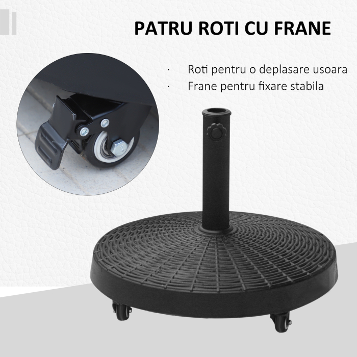  Baza Umbrela 38-48 mm Negru Rasina+Otel 52×41 cm [6]