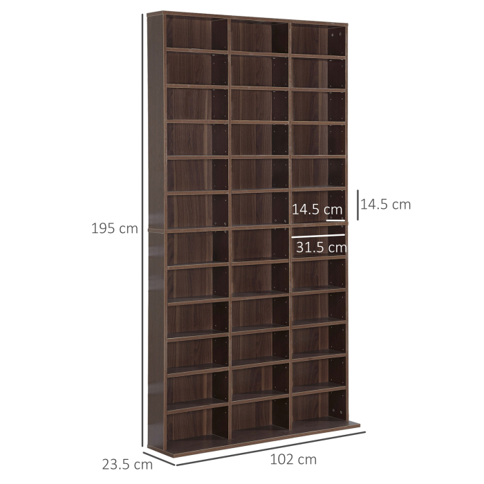  biblioteca de perete, 195x102x23.5cm, maro [3]