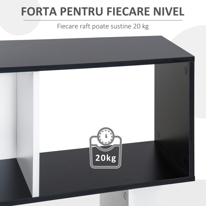  biblioteca de perete, 5 rafturi, 60x24x184.5cm [6]