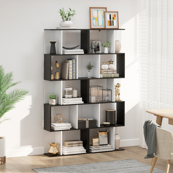  biblioteca de perete, 5 rafturi, 60x24x184.5cm [4]