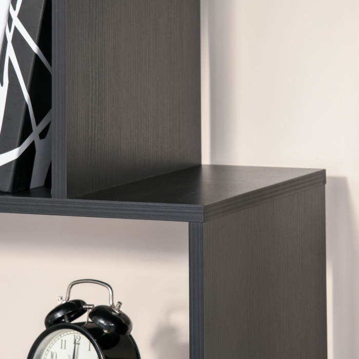  Biblioteca din Lemn cu 6 Rafturi, 80x24x191 cm, Negru [9]