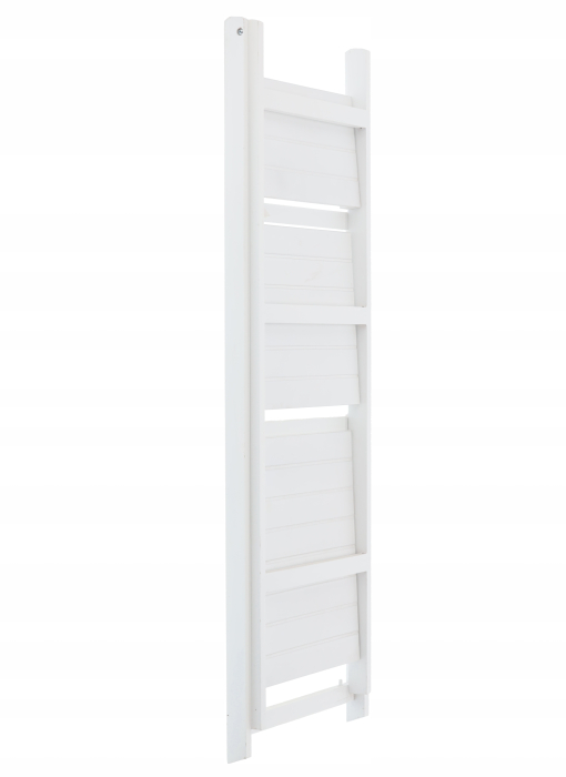 Biblioteca pliabila din lemn, 3 rafturi, 42x109x39 cm, alb [4]