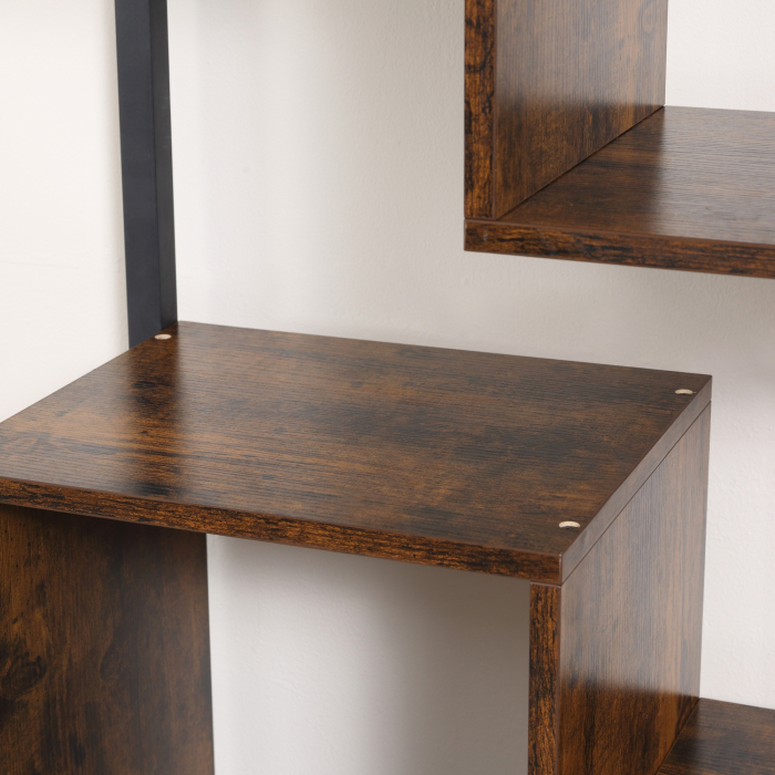 biblioteca stil industrial, 70x30x180cm, maro [8]