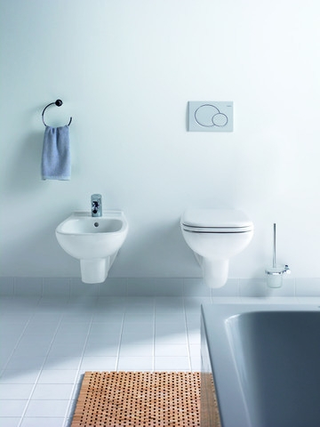 Bideu Duravit 22571500002, D-Code, montaj suspendat, preaplin, zona montaj interior, seria D-Code, alb [5]