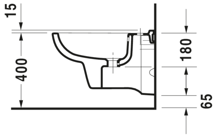 Bideu Duravit 22571500002, D-Code, montaj suspendat, preaplin, zona montaj interior, seria D-Code, alb [7]