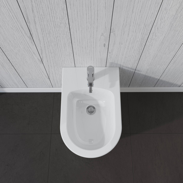 Bideu Duravit 2288150000, Me by Starck, montaj suspendat, zona montaj interior, elemente fixare ascunse, alb [4]