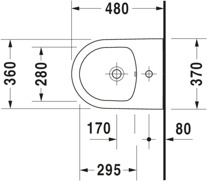 Bideu Duravit 2290150000, Me by Starck, montaj suspendat, zona montaj interior, elemente fixare ascunse, alb [6]