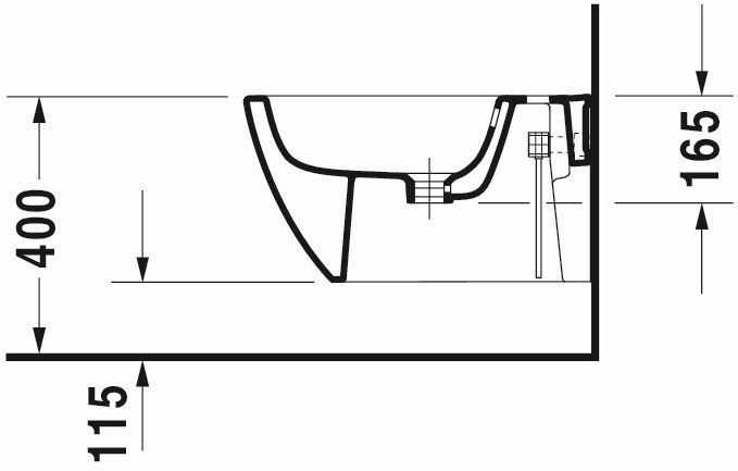 Bideu Duravit Happy D.2, suspendat, alb, 2258150000 [4]