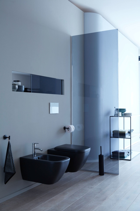 Bideu Duravit Happy D.2, suspendat, mat, antracit, 2258151300 [4]