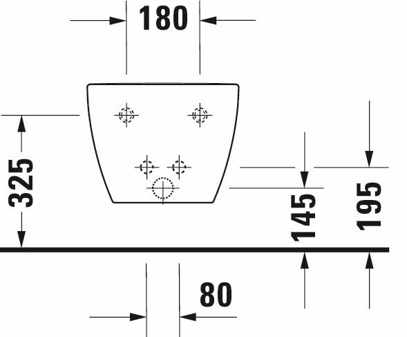 Bideu Duravit Happy D.2, suspendat, mat, antracit, 2258151300 [7]