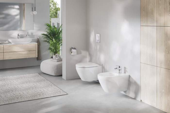 Bideu Grohe 102487SH00, Euro Ceramic, pe perete, alb [6]