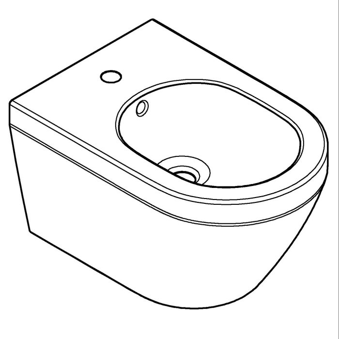 Bideu Grohe 102487SH00, Euro Ceramic, pe perete, alb [14]
