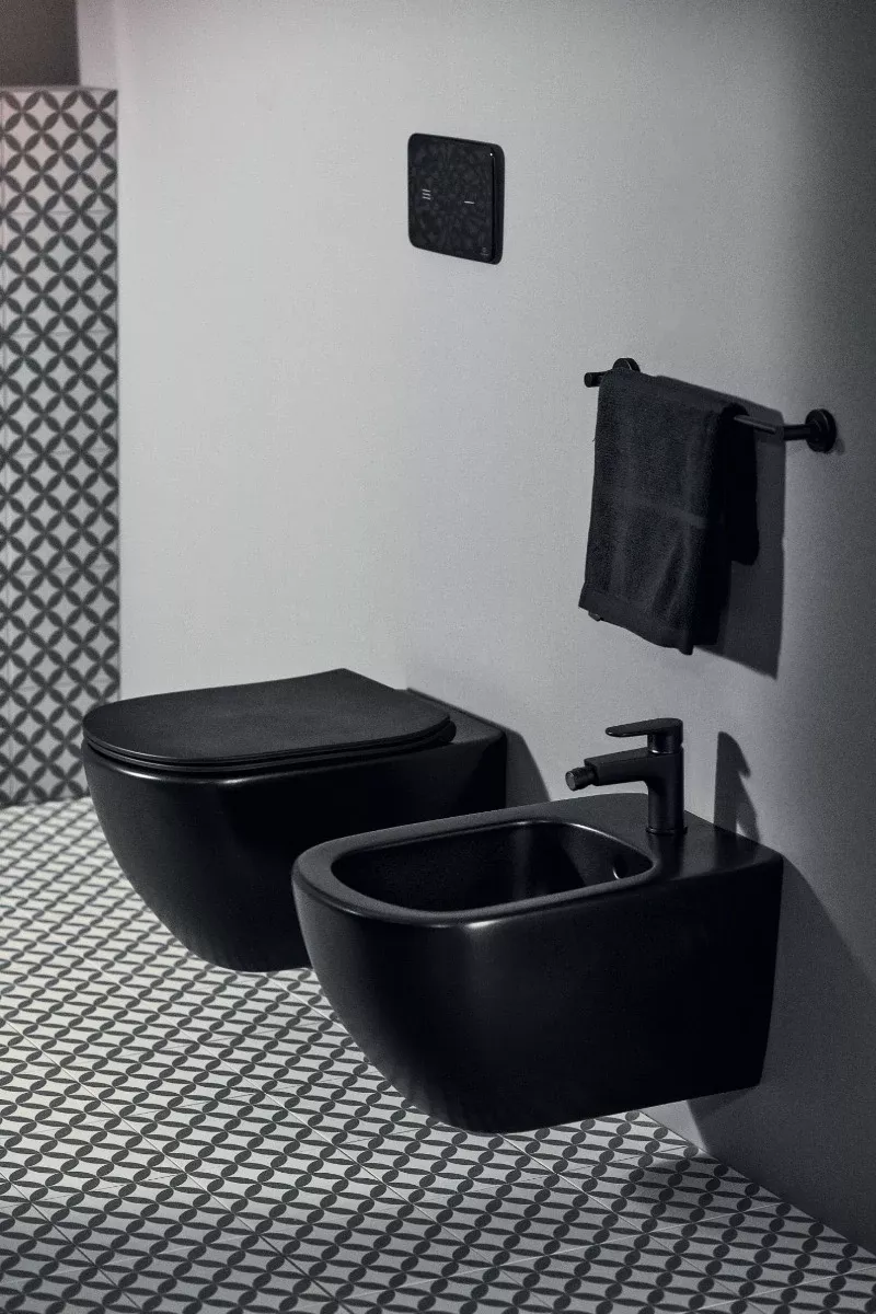 Bideu Ideal Standard Tesi, suspendat, mat, negru, T3552V3 [5]