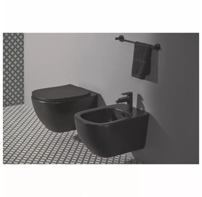 Bideu Ideal Standard Tesi, suspendat, mat, negru, T3552V3 [4]