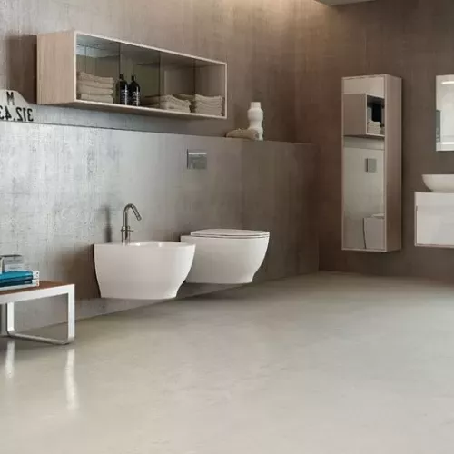 Bideu Rak Ceramics Moon, suspendat, alb, MOBI00002 [2]