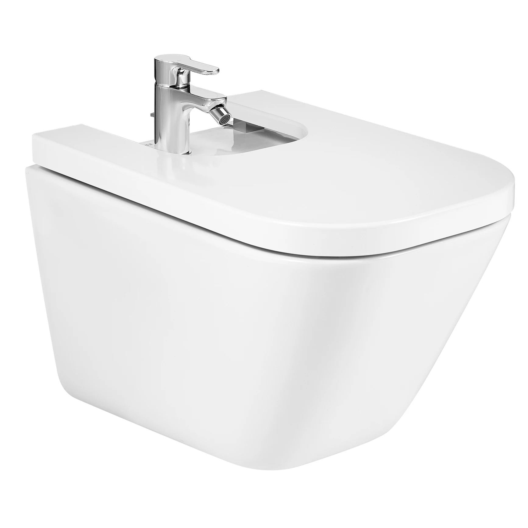 Bideu Roca A357476000, 540 mm, 350 mm, 315 mm, 1 nr orificii baterie, suprafata antiaderent, suspendat, Alb [2]