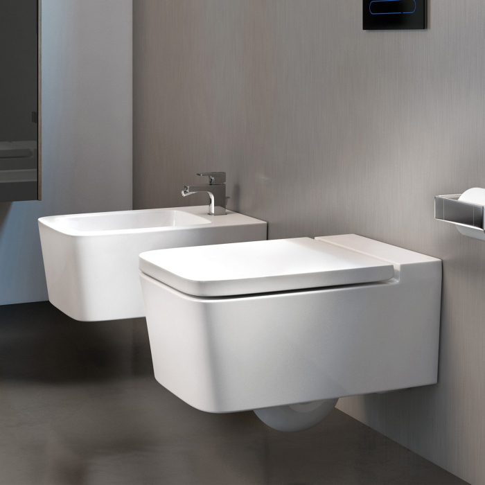 Bideu Roca A357535000, 560 mm, 370 mm, 290 mm, 1 nr orificii baterie, suprafata antiaderent, suspendat, Alb [4]