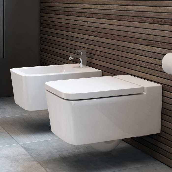 Bideu Roca A357535000, 560 mm, 370 mm, 290 mm, 1 nr orificii baterie, suprafata antiaderent, suspendat, Alb [5]