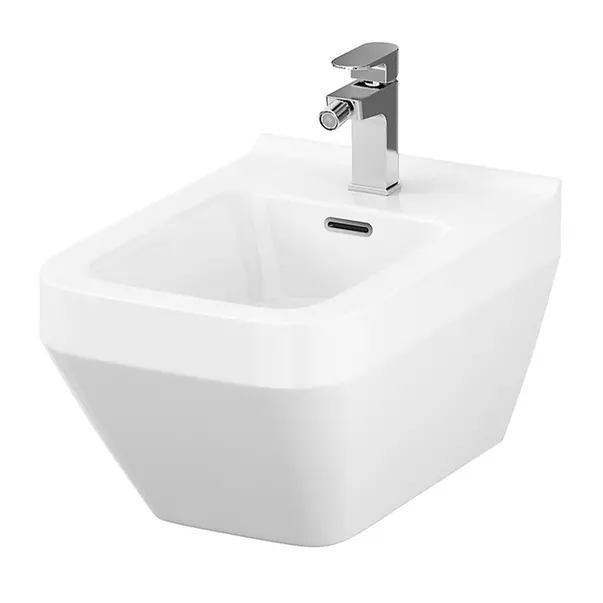 Bideu suspendat Cersanit Crea alb cu fixare ascunsa [1]