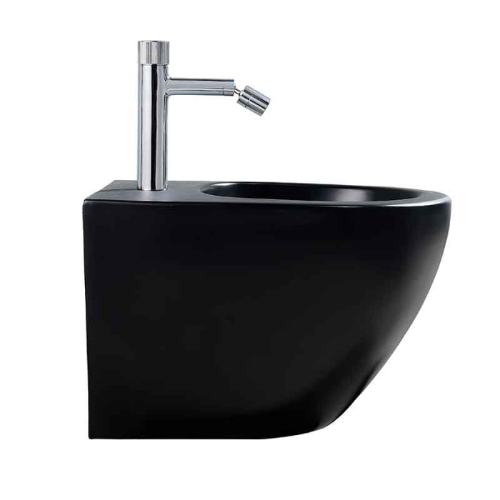 Bideu suspendat Fluminia, Ricci, cu fixare ascunsă, 36 x 49 cm, negru mat [2]