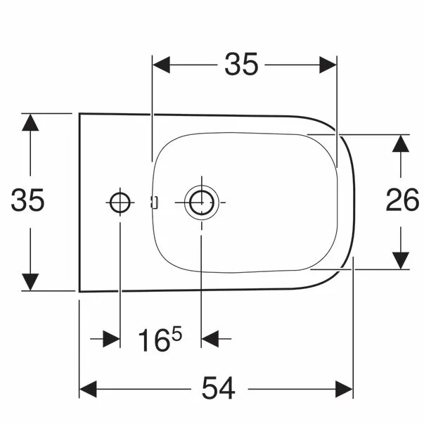Bideu suspendat Geberit Smyle Square alb [2]