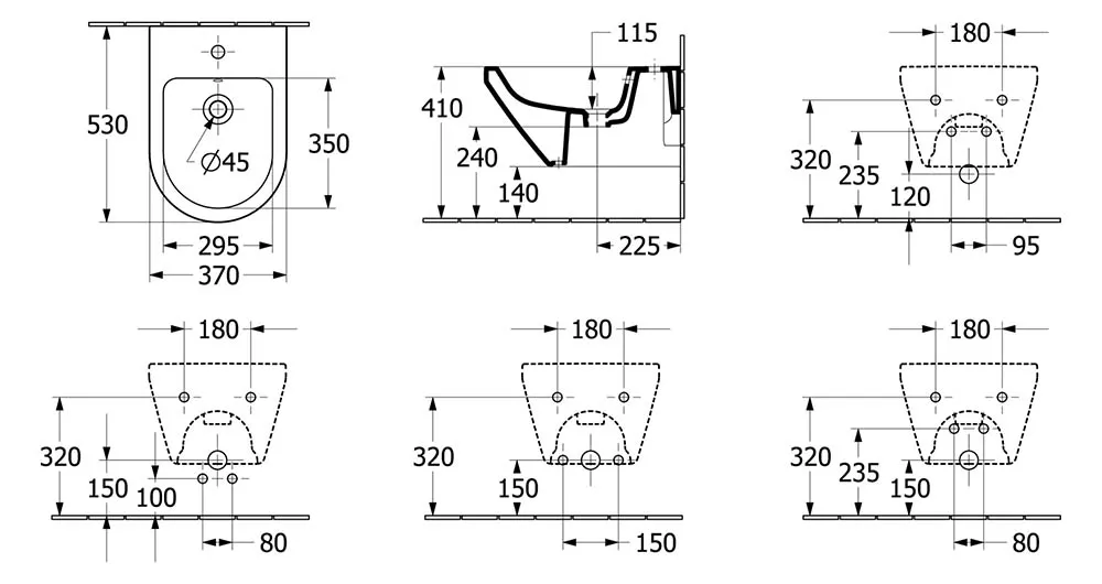 Bideu Villeroy and Boch Architectura , suspendat, alb, 74870001 [8]