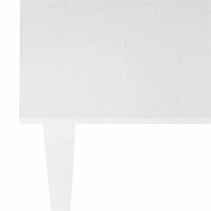 Birou cu blat MDF si cadru metalic, 100x50x76 cm, alb [14]