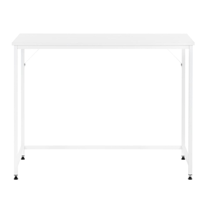 Birou cu blat MDF si cadru metalic, 100x50x76 cm, alb [13]
