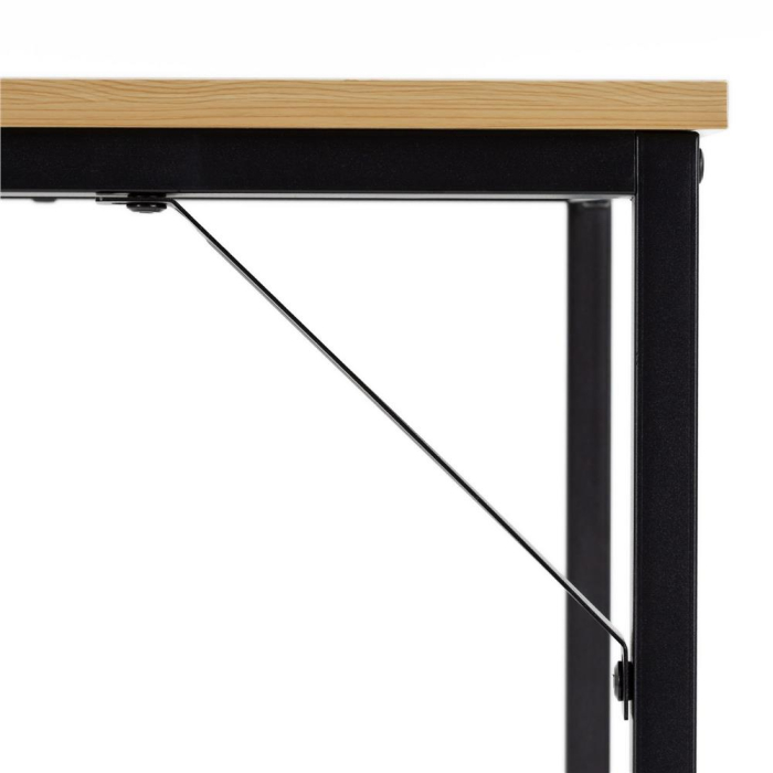 Birou cu blat MDF si cadru metalic, 100x50x76 cm, maro deschis [12]