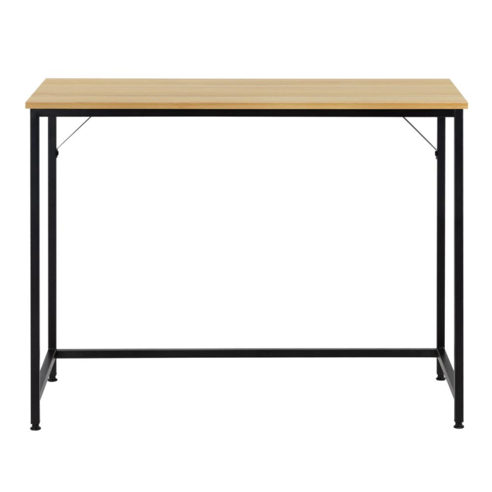 Birou cu blat MDF si cadru metalic, 100x50x76 cm, maro deschis [16]