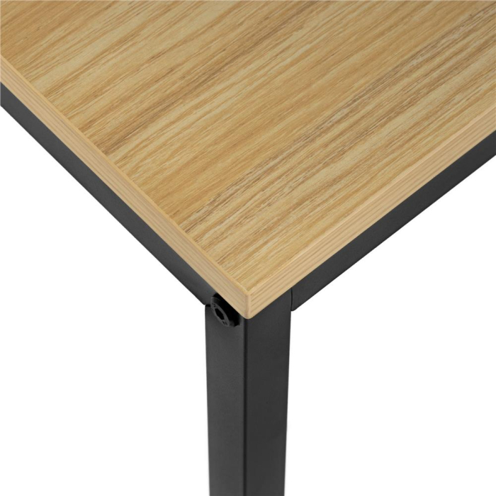 Birou cu blat MDF si rafturi laterale, cadru metalic, 120x48x122 cm, maro deschis [14]