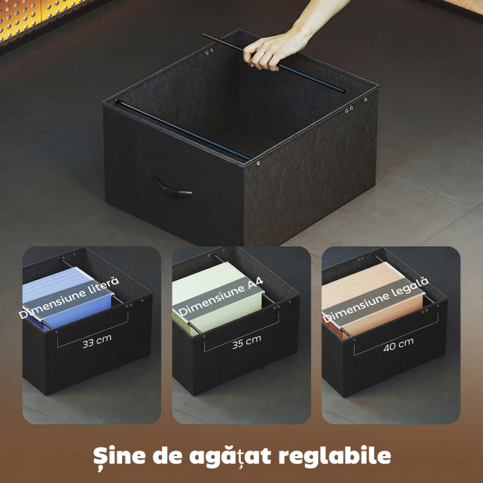  Birou Gaming Reversibil in Forma de L cu LED, 192,5cm Birou Coltar cu Prize Electrice, Suport Monitor si CPU, 2 Sertare din Material Textil pentru Documente A4/Legal, pentru Casa Birou Studio, Negru [5]