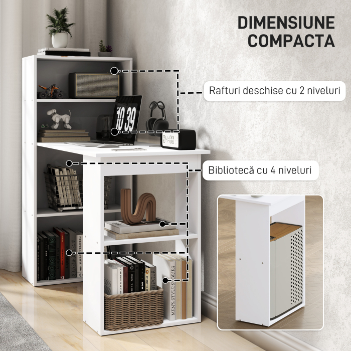  birou modern cu biblioteca 120x55x120cm [5]
