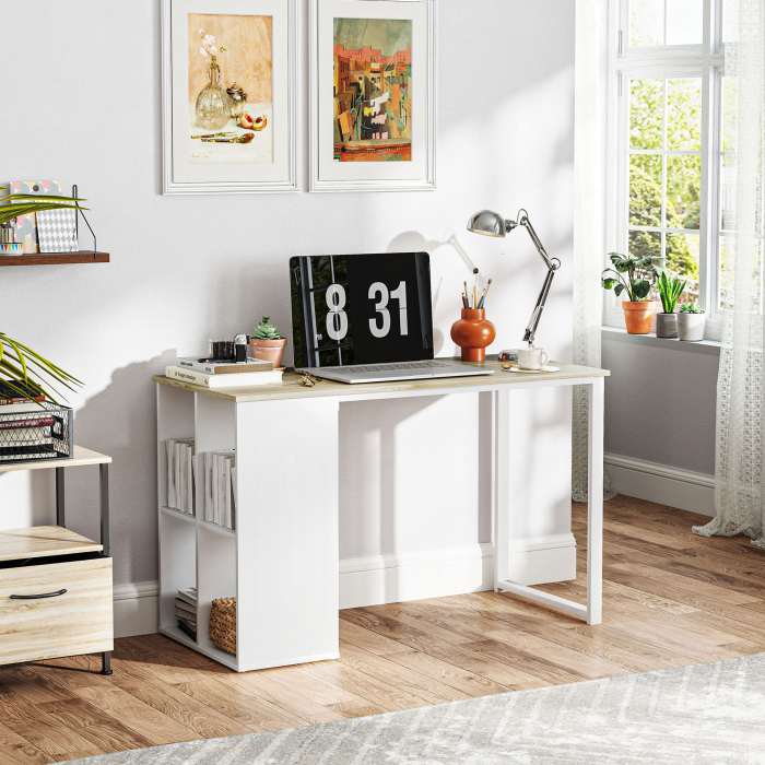  Birou PC cu 4 Rafturi Deschise 120×54×75 cm [7]