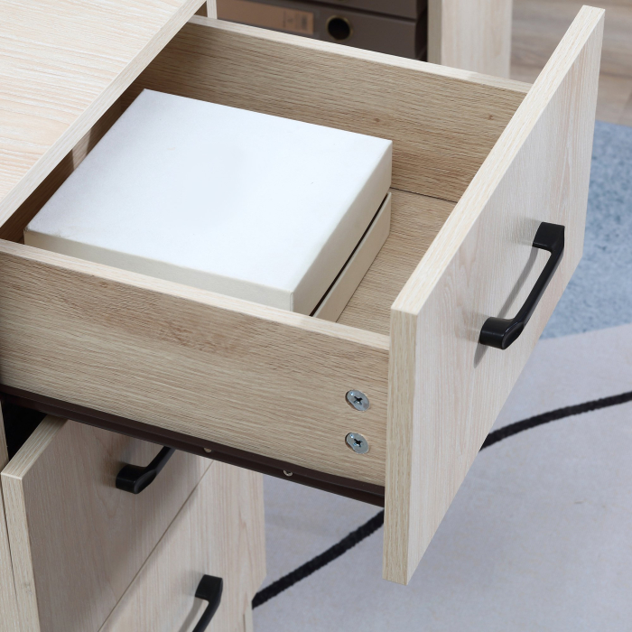  Birou pentru calculator modern, pentru camera, cu 3 setare si 3 rafturi din lemn pentru casa si birou 120x49x72cm [7]