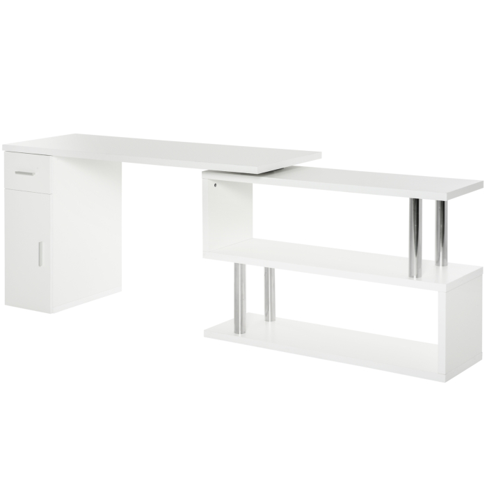  birou unghiular modern, din lemn, 140x107x74.6 cm [4]