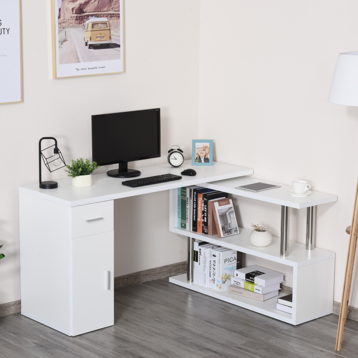  birou unghiular modern, din lemn, 140x107x74.6 cm [2]