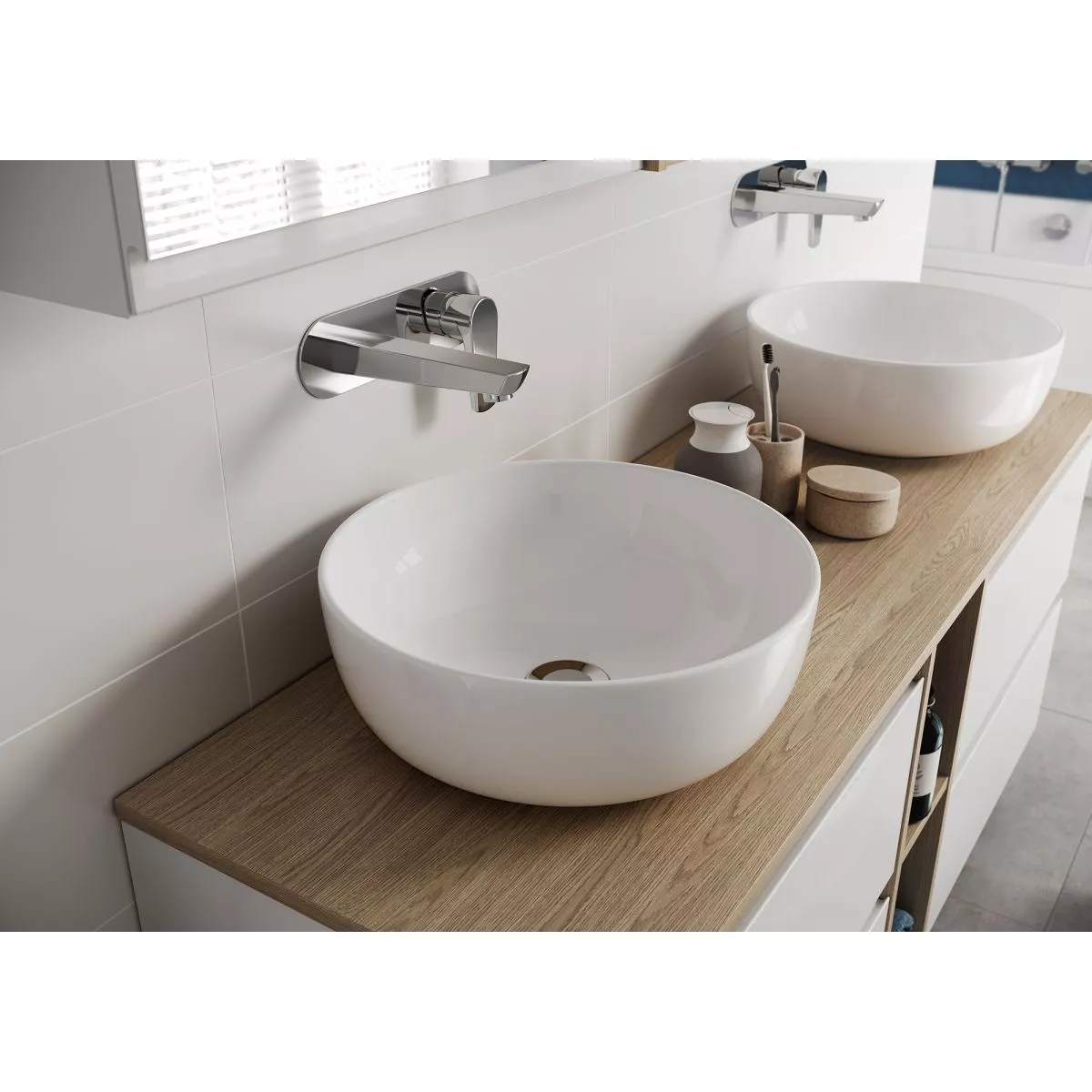 Blat lavoar Cersanit Moduo, 80 x 45 cm, MDF, mat, maro, S590-023 [4]