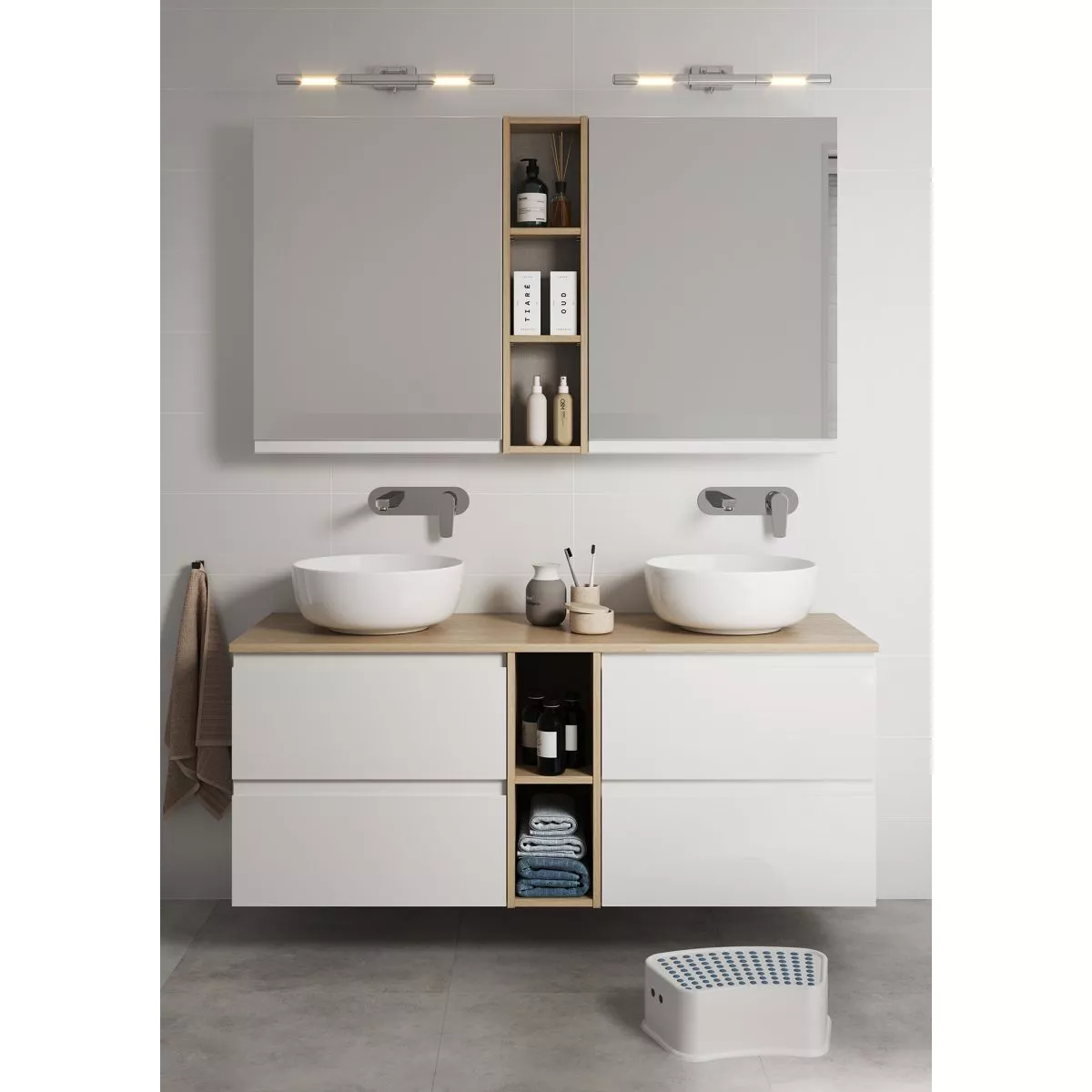 Blat lavoar Cersanit Moduo, 80 x 45 cm, MDF, mat, maro, S590-023 [5]